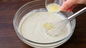 Pouring Fresh Lemon Juice