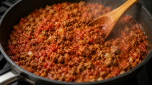 Preparing Rich Homemade Meat Sauce