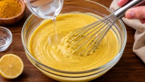 Adding Lemon Juice and Water to Sauce