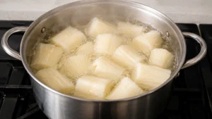 Boiling Yuca Until Tender