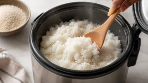 Cooking Sushi Rice for Tuna Pizza Sushi