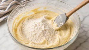 Mixing Dry Ingredients into the Batter