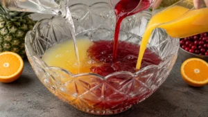 Mixing Ingredients for Tito’s Punch