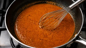 Mixing Lemon Juice and Worcestershire Sauce