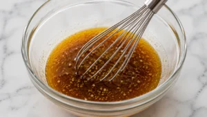 Mixing Sesame Salad Dressing