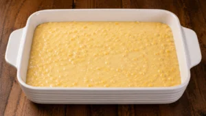 Pouring the Batter into the Baking Dish