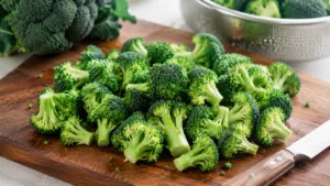 Preparing Fresh Broccoli for Red Lobster Broccoli Recipe