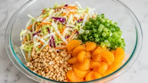 Preparing Fresh Salad Ingredients