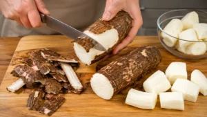 Preparing Yuca for Mashing