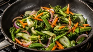Stir Frying Fresh Vegetables