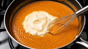 Stirring Mayonnaise into the Sauce