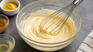 Whisking the Creamy Sauce Base Together