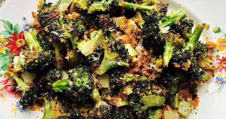 Roasted Broccoli with Vinegar-Mustard Glaze Recipe