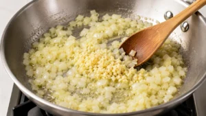 Sautéing Onion and Garlic