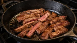 Searing the Steak Until Perfectly Browned