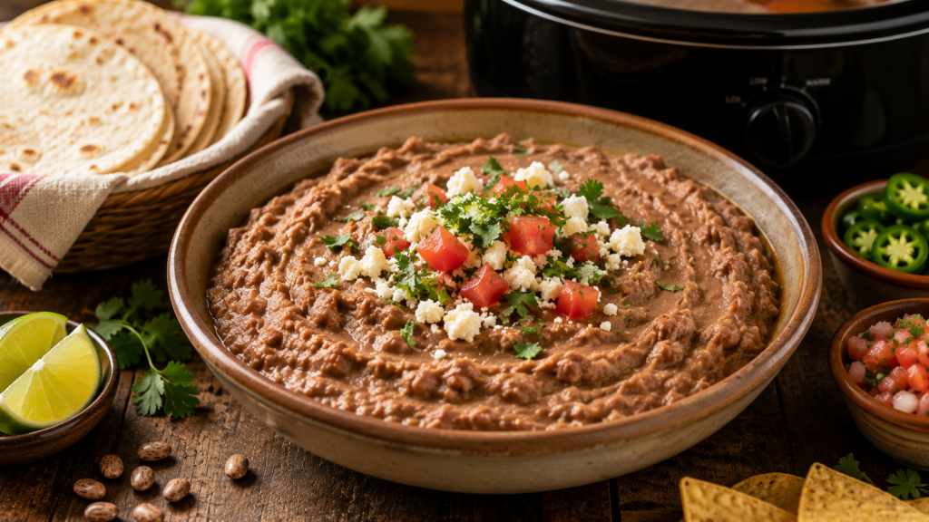 Slow Cooker Refried Beans Recipe