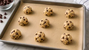 scoop-guittard-cookie-dough-onto-baking-sheet