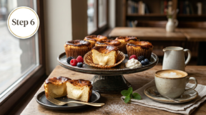 Basque Cheesecake Cupcakes Recipes Steps (2)