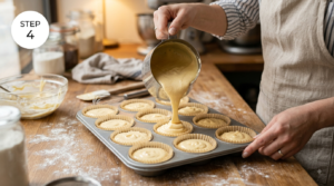 Basque Cheesecake Cupcakes Recipes Steps (4)