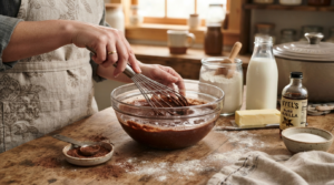 Chocolate Self Saucing Pudding Recipe Steps (6)