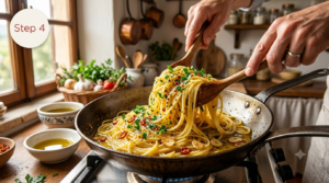 Garlic and Olive Oil Pasta Recipe Steps (4)