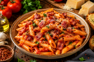 Pasta Arrabiata Med Bacon Recipe