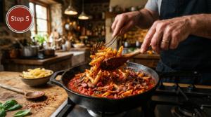 Pasta Arrabiata Med Bacon Recipe Steps (3)