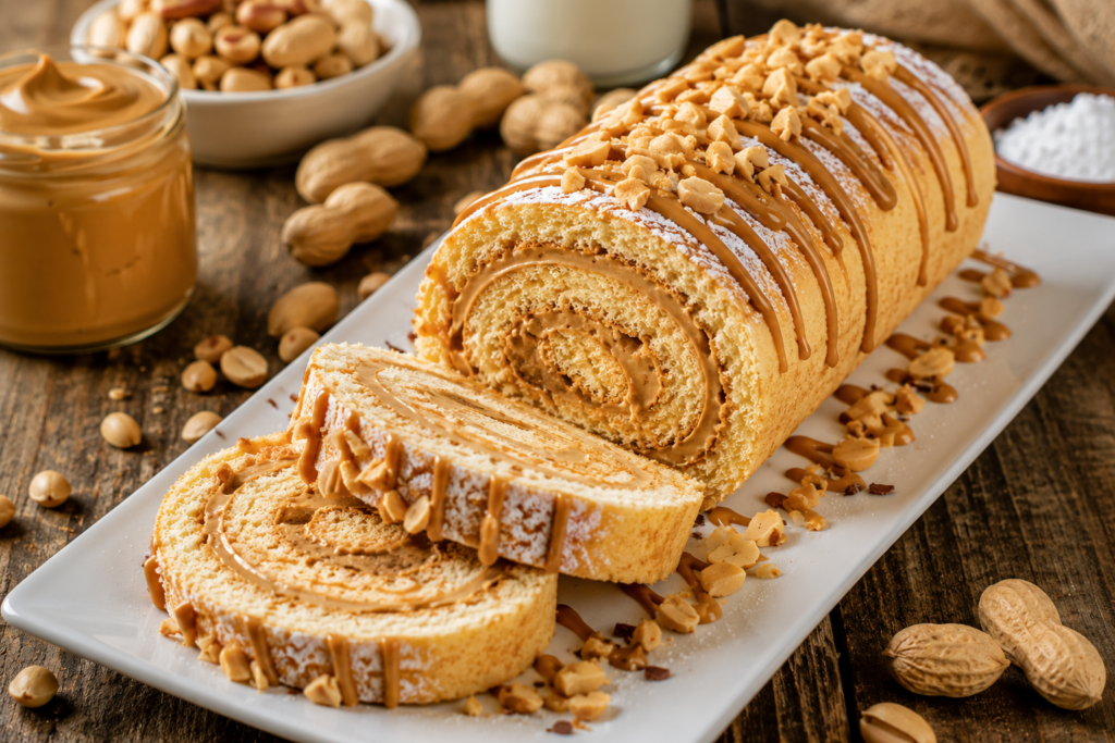 Peanut Butter Swiss Roll