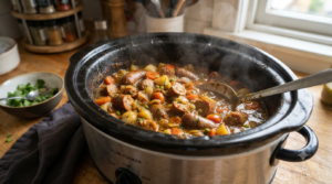 Slow Cooker Curried Sausages Recipe Steps (3)