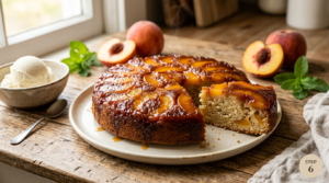 Upside Down Peach Cake Recipe (2)