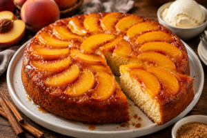 Upside Down Peach Cake Recipe