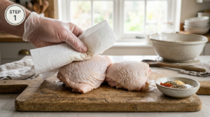 Air Fryer Chicken Thighs Recipe Step (1)