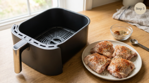 Air Fryer Chicken Thighs Recipe Step (1)