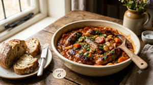 slow cooker sausage casserole recipe steps (2)