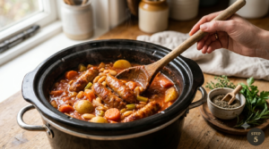 slow cooker sausage casserole recipe steps (3)